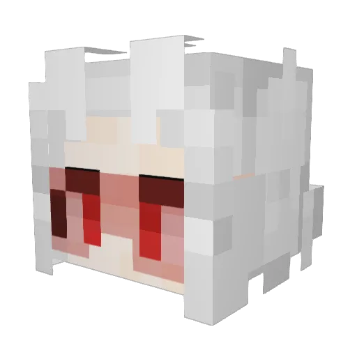 Dausstic Minecraft avatar head, 3D render