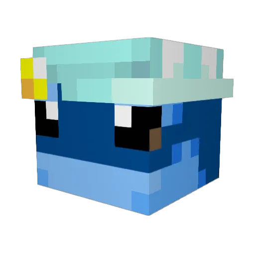 Dauzen Minecraft avatar head, 3D render