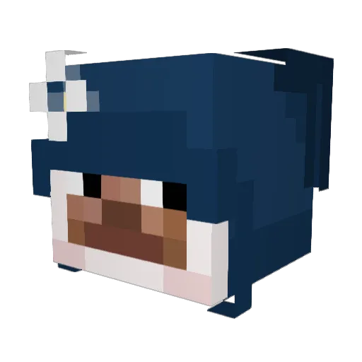 Dav1dd_ Minecraft avatar head, 3D render