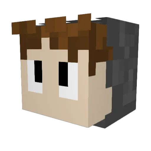 Dav3_T Minecraft avatar head, 3D render