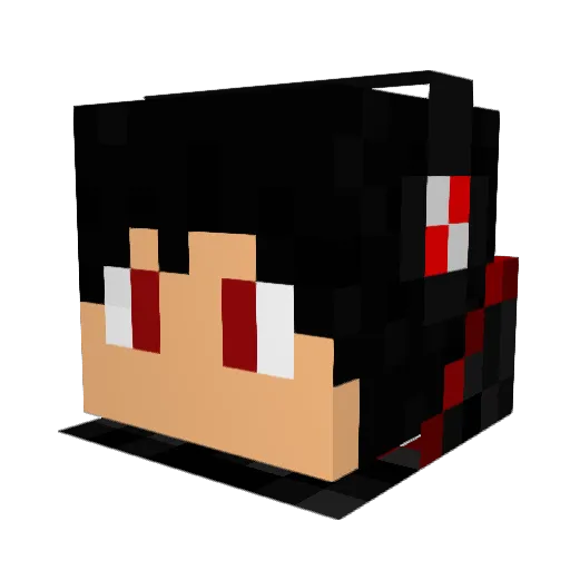 DavPlaysHD Minecraft avatar head, 3D render