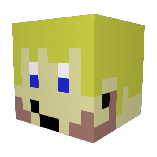 DavRAYGun Minecraft avatar head, 3D render