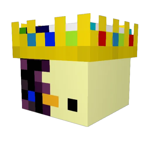 Dav_M Minecraft avatar head, 3D render