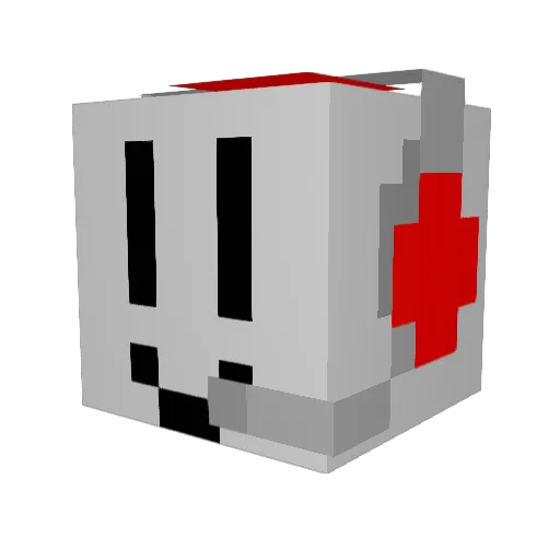 Davant24 Minecraft avatar head, 3D render
