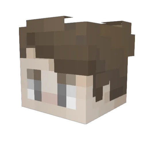 Davarvama Minecraft avatar head, 3D render