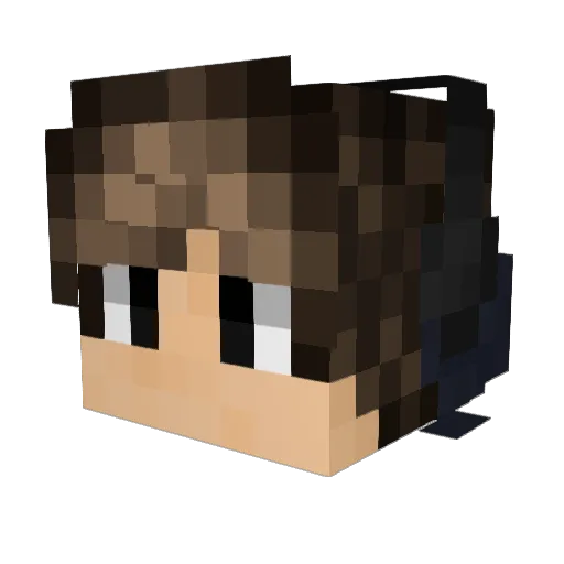 Dave05_ Minecraft avatar head, 3D render