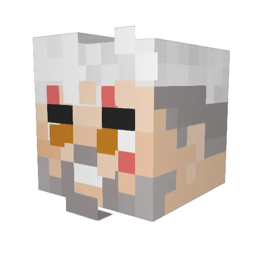 Dave323 Minecraft avatar head, 3D render