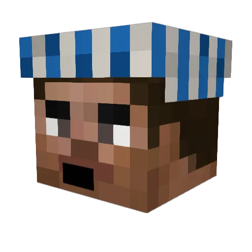 Dave398 Minecraft avatar head, 3D render