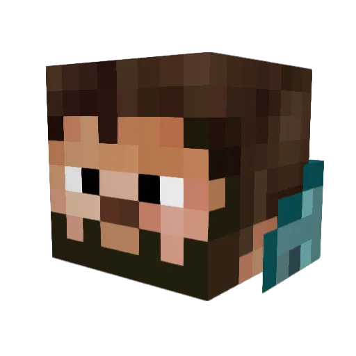 Dave5_ Minecraft avatar head, 3D render