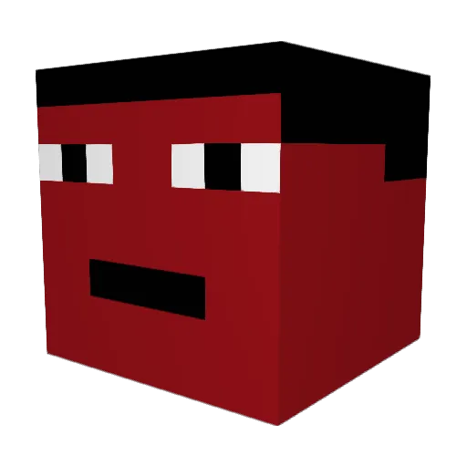 DaveBenz Minecraft avatar head, 3D render
