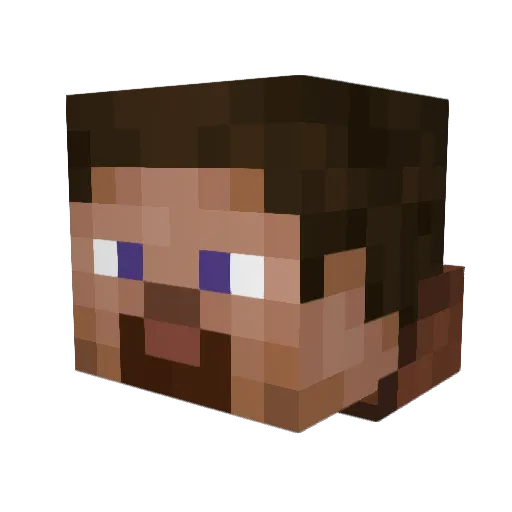 DaveBomb88 Minecraft avatar head, 3D render