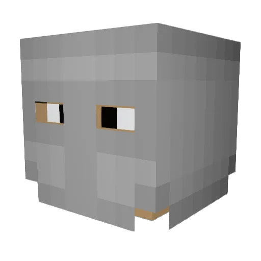 DaveDingus Minecraft avatar head, 3D render