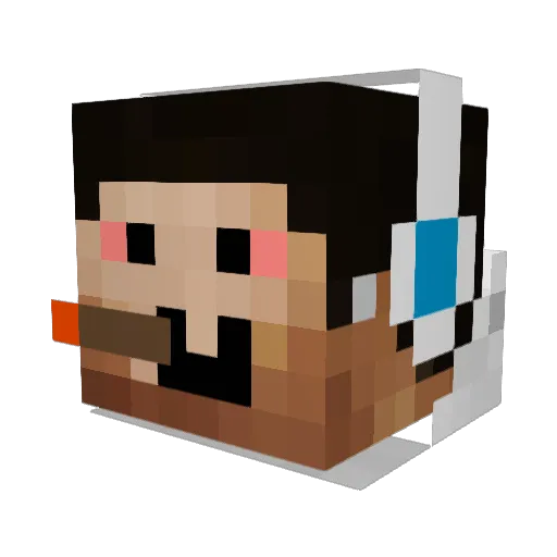 DaveDoesStuff Minecraft avatar head, 3D render