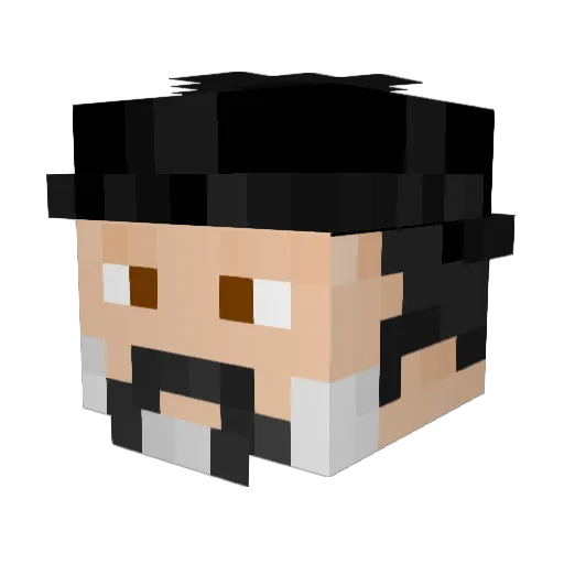 DaveFiloni Minecraft avatar head, 3D render