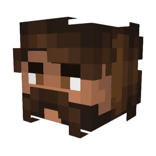 DaveLimTV Minecraft avatar head, 3D render