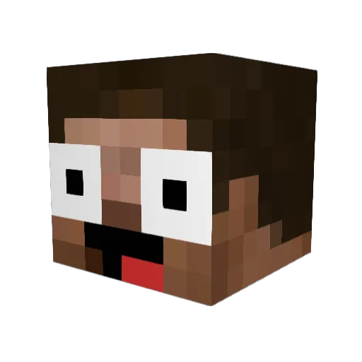 DaveLinson Minecraft avatar head, 3D render