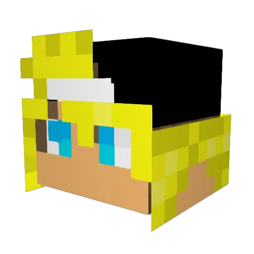 DaveNite Minecraft avatar head, 3D render