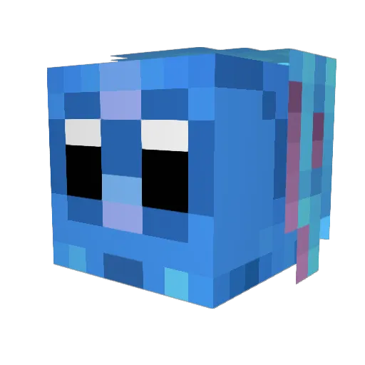 DavePsycho Minecraft avatar head, 3D render