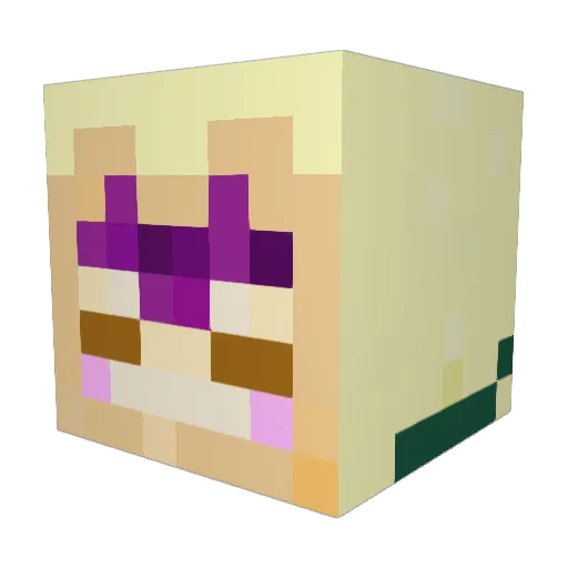 DaveRain Minecraft avatar head, 3D render