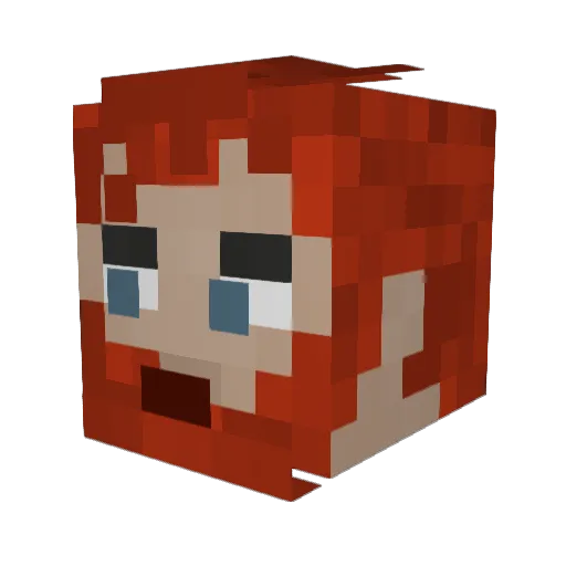 DaveWall Minecraft avatar head, 3D render