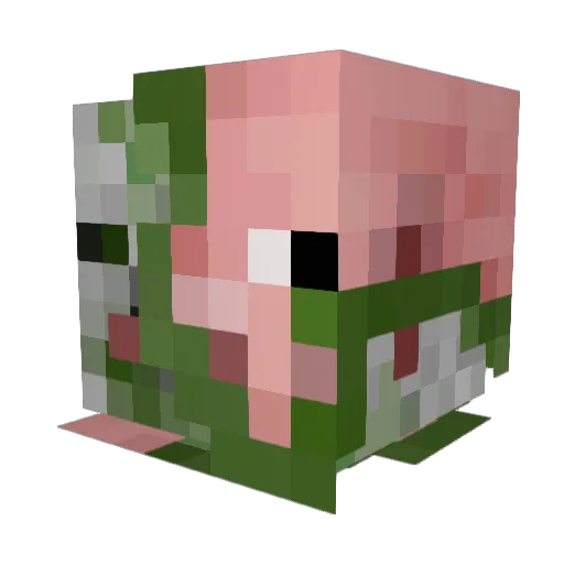 DaveWar Minecraft avatar head, 3D render