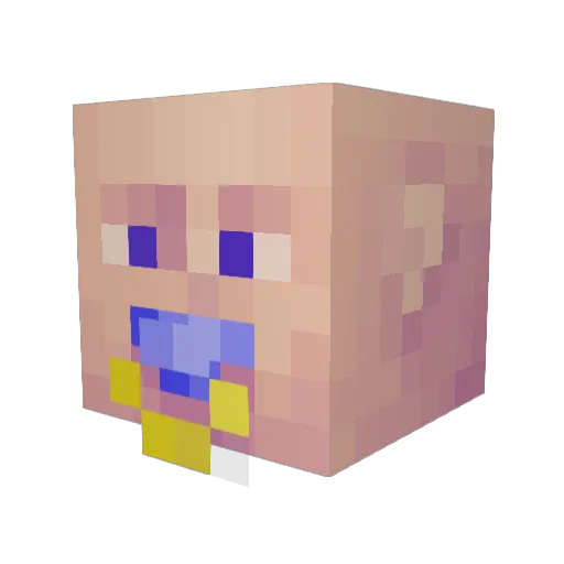 DaveWillisGay Minecraft avatar head, 3D render
