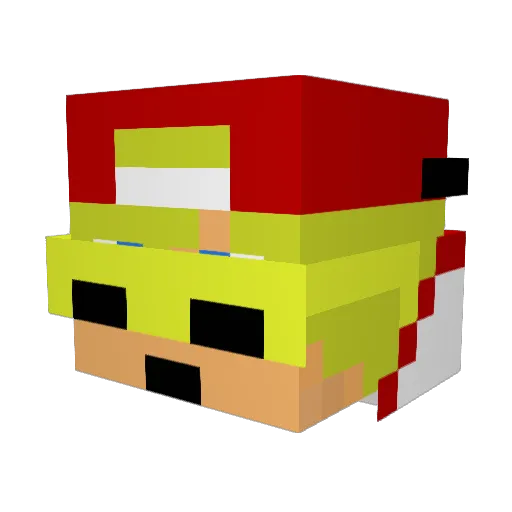 Dave_Rotten Minecraft avatar head, 3D render
