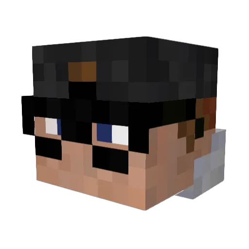 Dave_Tv Minecraft avatar head, 3D render