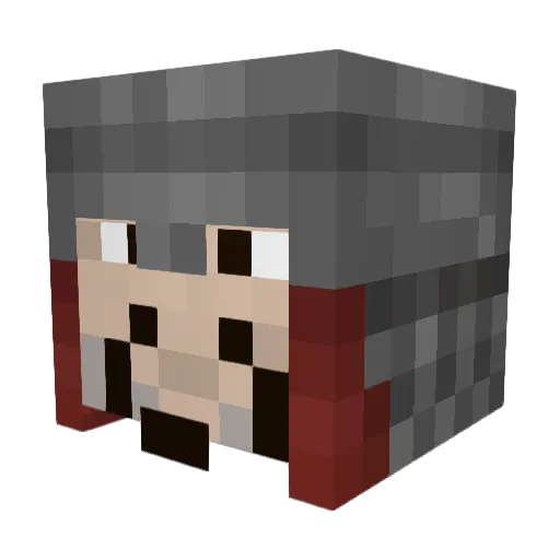 Dave_Woodworker Minecraft avatar head, 3D render