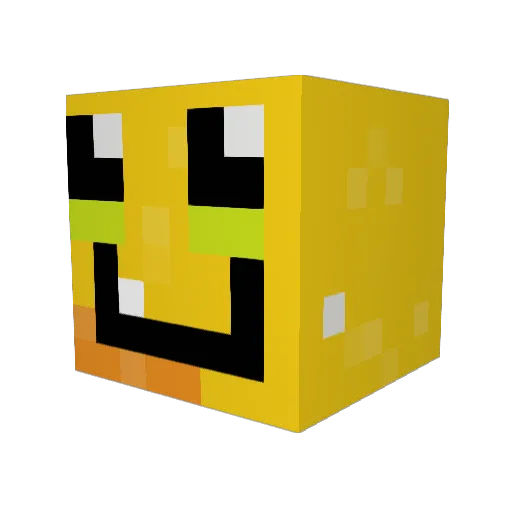 Dave_________ Minecraft avatar head, 3D render