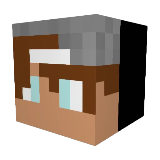 Davecrafter10 Minecraft avatar head, 3D render
