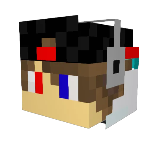 Daven75 Minecraft avatar head, 3D render