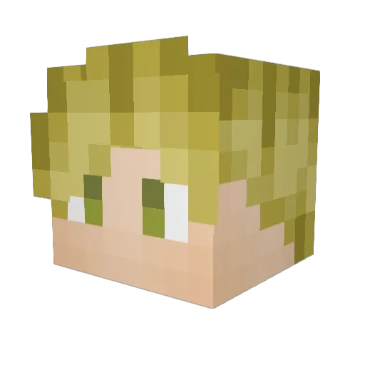 Davensley Minecraft avatar head, 3D render