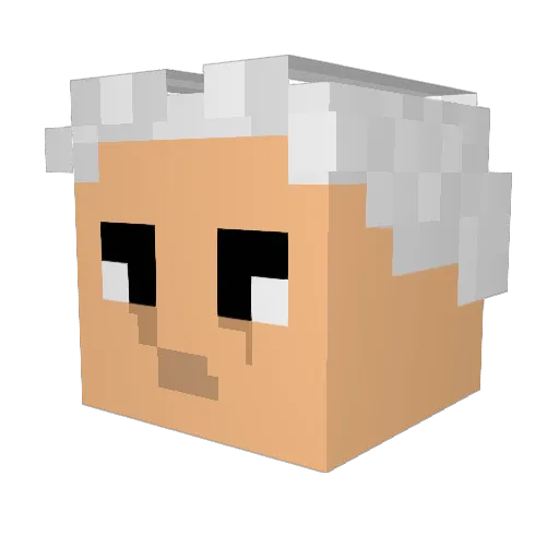 DaverBeY59 Minecraft avatar head, 3D render