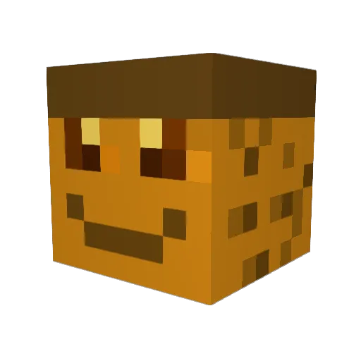 Davexmala Minecraft avatar head, 3D render