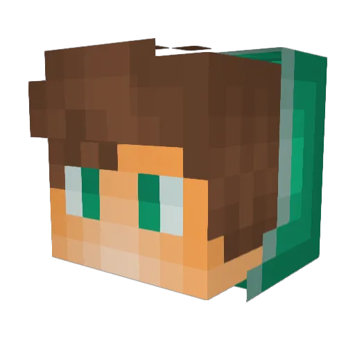 Davey036 Minecraft avatar head, 3D render