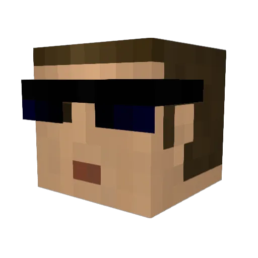 Davey12345 Minecraft avatar head, 3D render