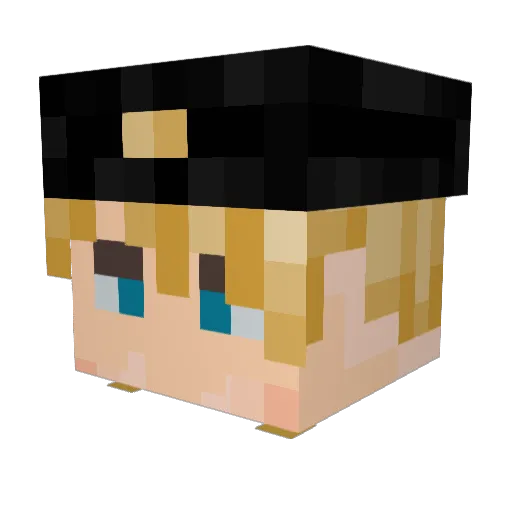 DaveyJJ Minecraft avatar head, 3D render