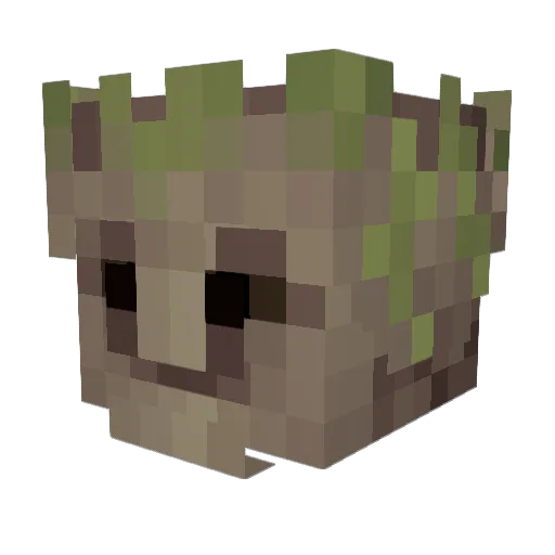 DaveyMartian Minecraft avatar head, 3D render