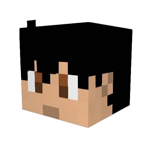 DaveyMinecraft Minecraft avatar head, 3D render