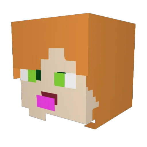 Daveydave_ Minecraft avatar head, 3D render