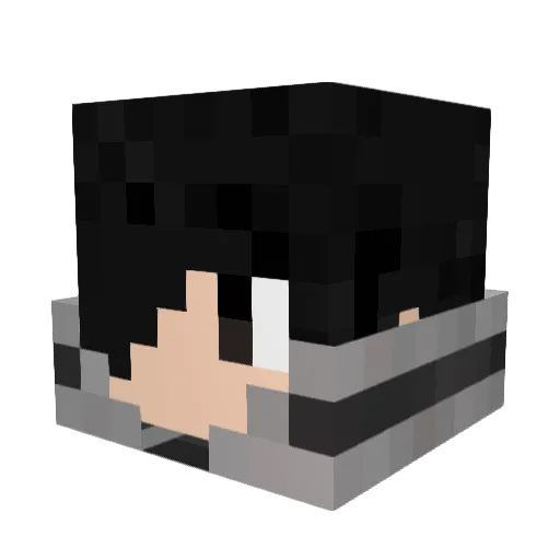 DaviConstructor Minecraft avatar head, 3D render