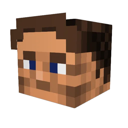 DaviD762_ Minecraft avatar head, 3D render