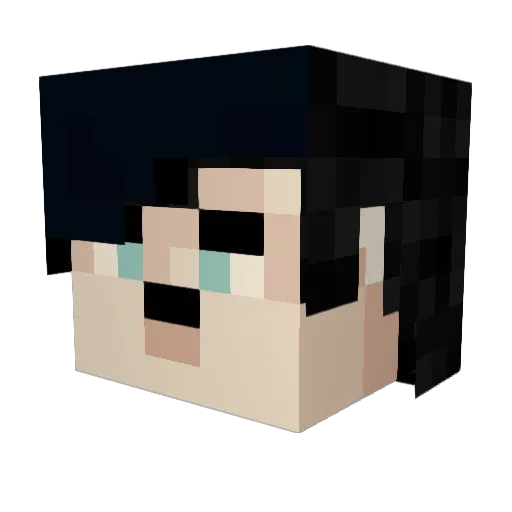 DaviDonas Minecraft avatar head, 3D render