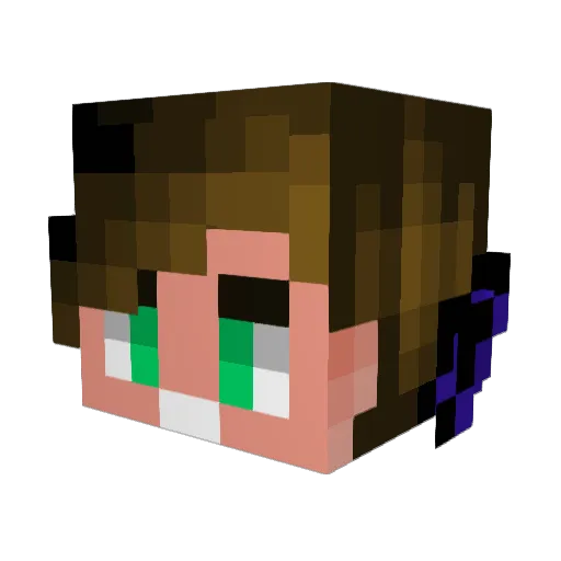 DaviDrtx Minecraft avatar head, 3D render