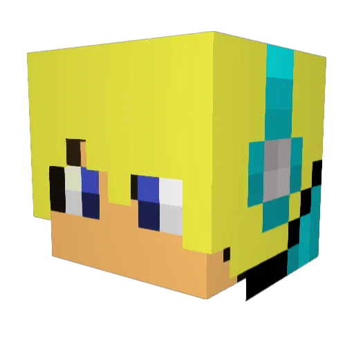 DaviGames29 Minecraft avatar head, 3D render