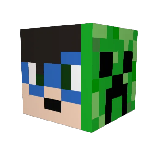 DaviLeonidas Minecraft avatar head, 3D render