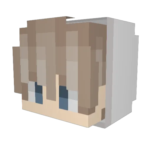 DaviQueiroz Minecraft avatar head, 3D render