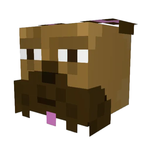 Davicciii Minecraft avatar head, 3D render