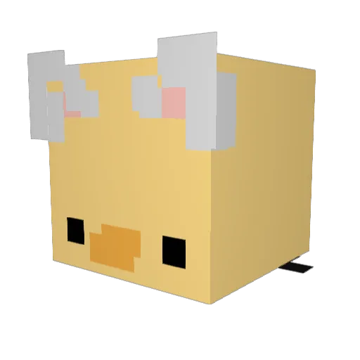 Davichossz Minecraft avatar head, 3D render